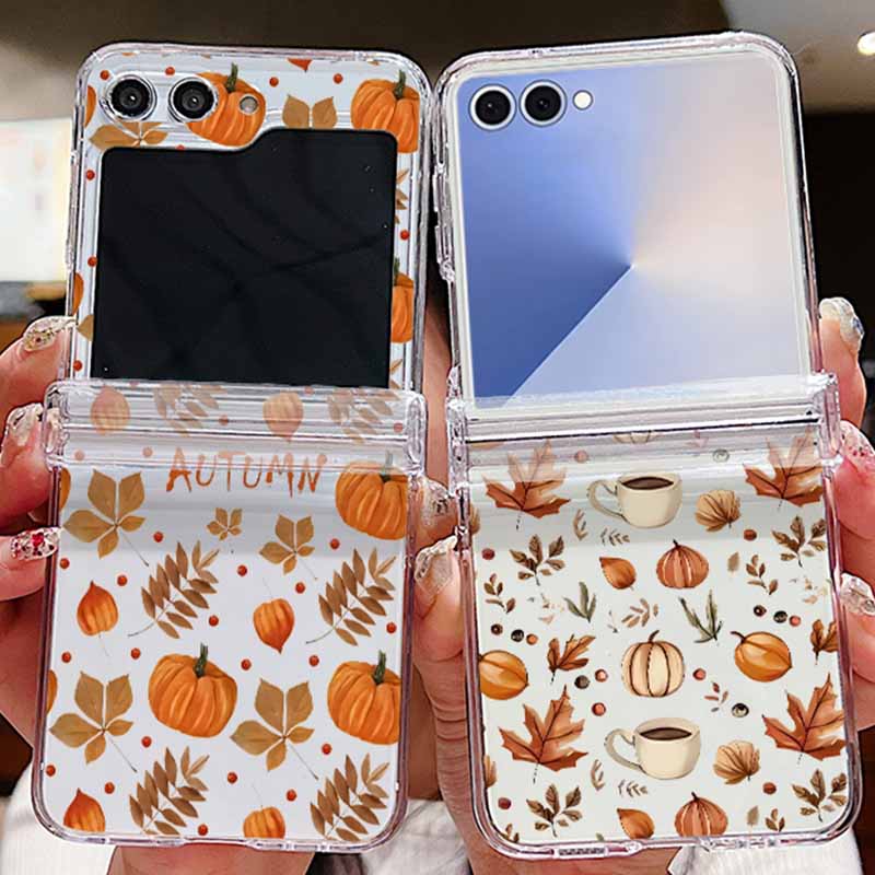 Phone Cases Z Fold 4 - 秋の紅葉柄スマホケース Samsung Galaxy Z Flip 7