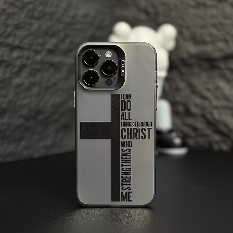Phone Cases Iphone 11 - 指紋防止クロス聖書柄iPhoneケース iPhone 17 16 15 14