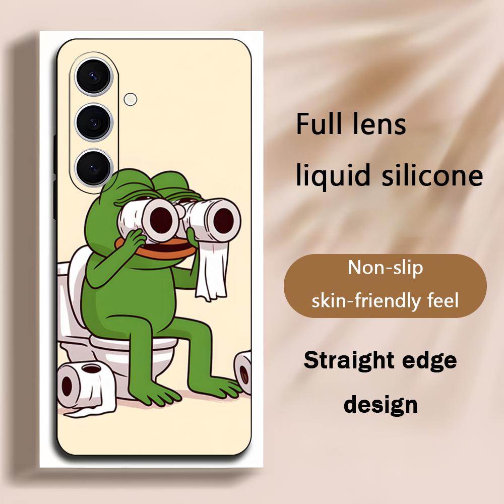 Phone Cases Drawing - 悲しいペペのカエルが描かれたクールなスマホケース、Samsung Galaxy S25 S24 S23 S22