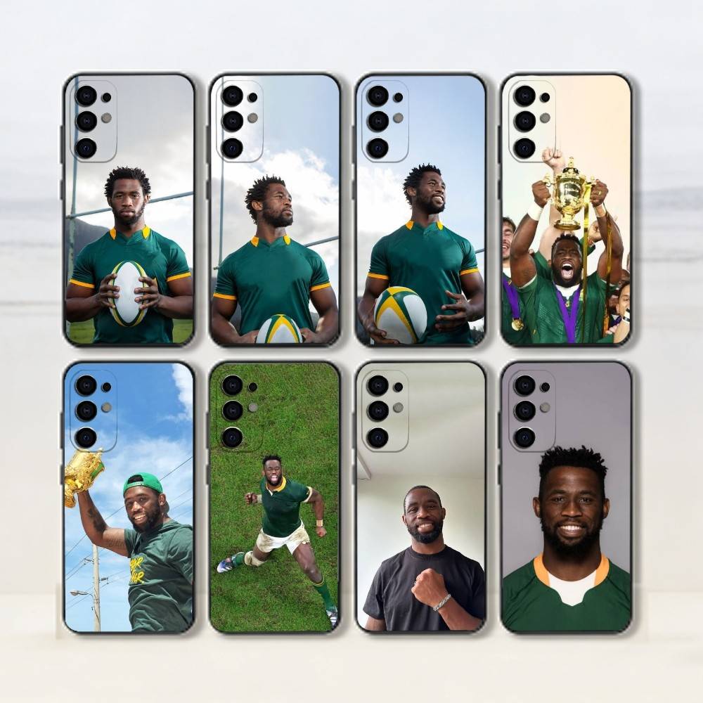 Phone Cases South Africa - S-Siya K-Kolisi-Rugby-South Africa 電話ケース サムスン S25、S24、S21、S22、S23、S30、Ultra、S20、Plus、Fe、Lite、Note、10用、ブラックカバー