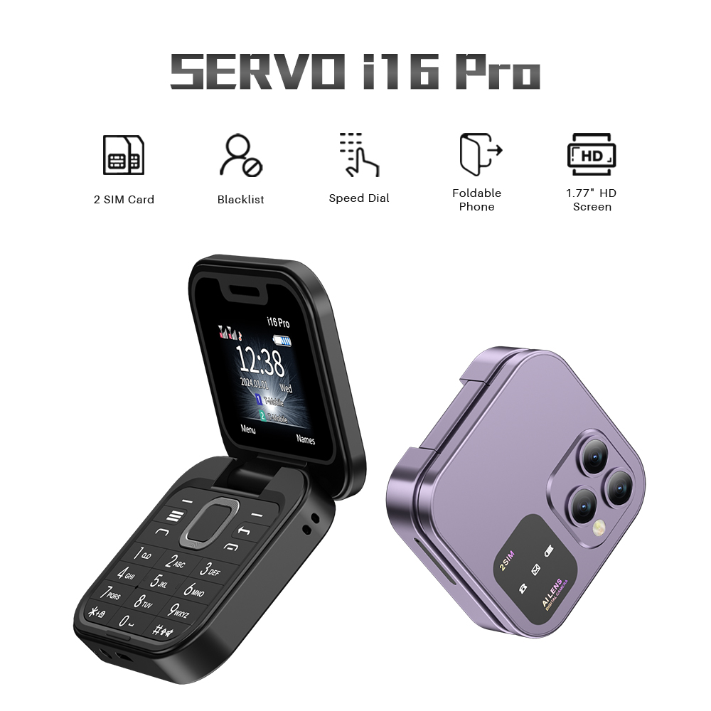 Phone Cases Verizon - SERVO 2025 新型ミニフリップ携帯電話 FMラジオ マジックボイス ブラックリスト