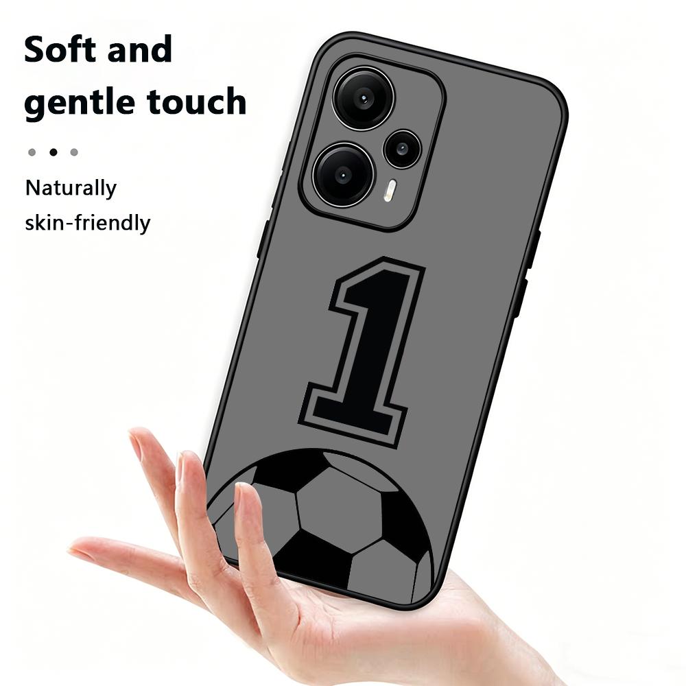 Phone Cases You Can Customize - サッカーの背番号をカスタマイズできるXiaomi Redmi Note 14 13 12