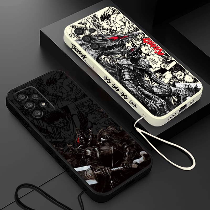 Phone Cases Samsung Galaxy - ホットアニメ「ベルセルク」ゾッド・ガッツ柄のSamsung Galaxy A73 A71 A55 A54