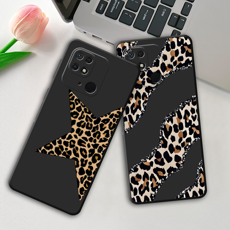 Phone Cases Drawing - レオパード柄スターアートケース Xiaomi Poco F8 M3 M4