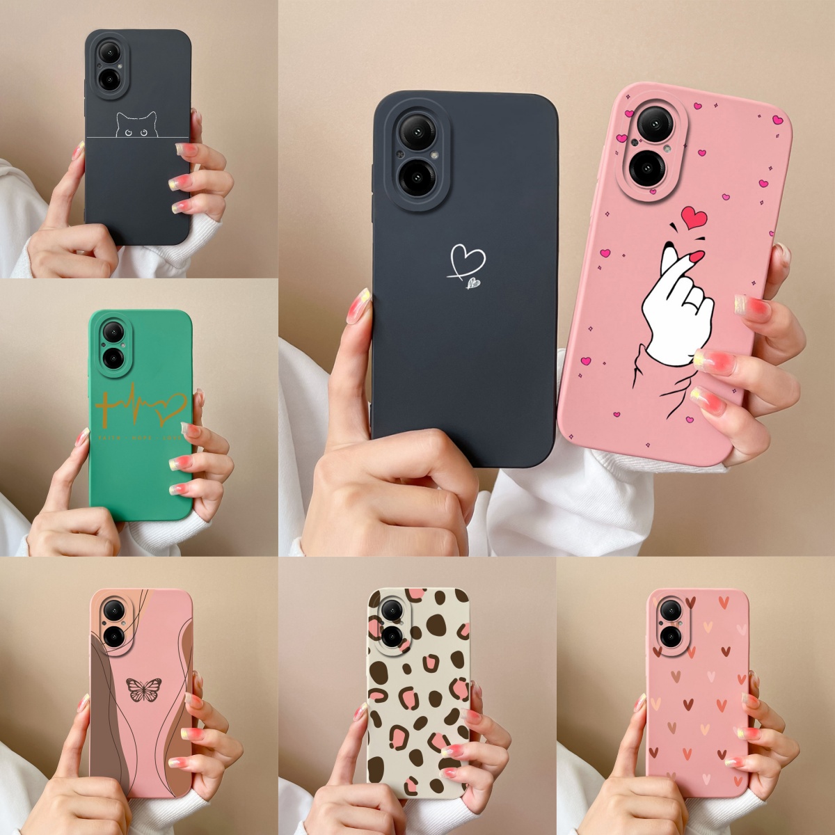 Phone Cases Nyc - ケースのためのoppo realme c67 4gカラフルな愛の心の液体高いクォーティソフトフォンカバーのためのoppo c67 oppo