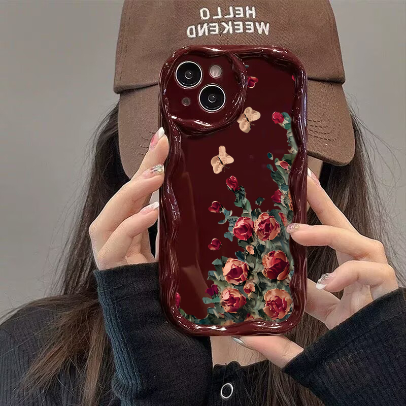 Phone Cases Drawing - レトロな油絵風花柄スマホケース iPhone 17 Pro Max 16e