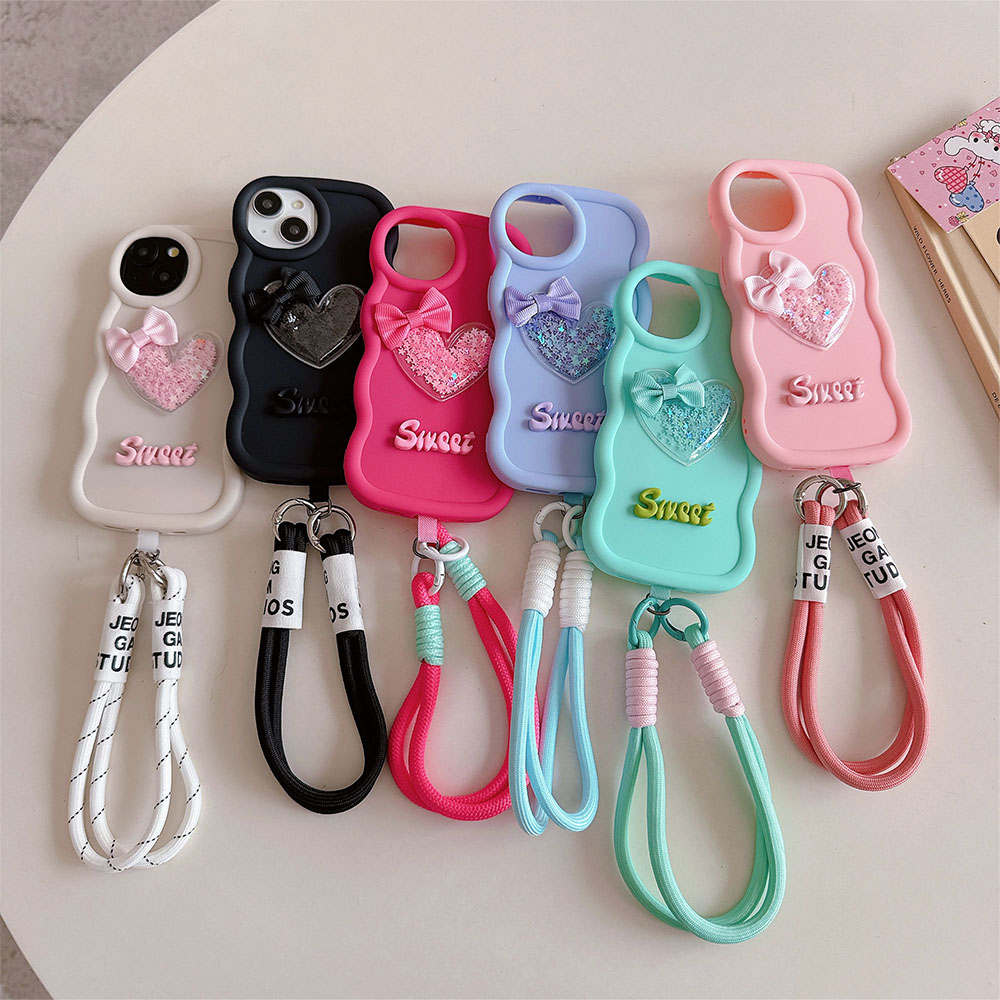Phone Cases Nyc - ハートの形をしたソフトフォンケース,ウェーブのかかった弓が付いたソフトバックカバー,vivo g2 t3 t2 pro x80