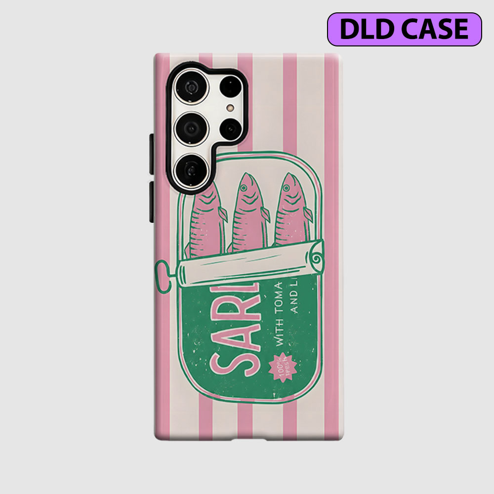 Phone Cases You Can Customize - ヴィンテージサルディン缶デザインのSamsung Galaxy S26 S25 S24 A56