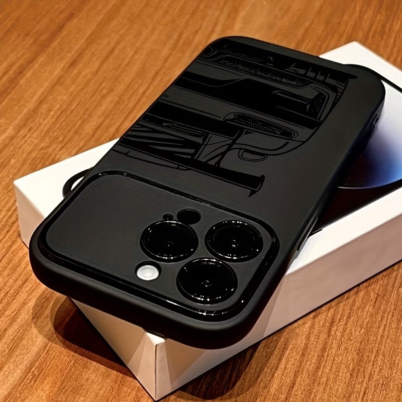 Phone Cases Drawing - スポーツカーの線画デザイン iPhone 11 12 13 14