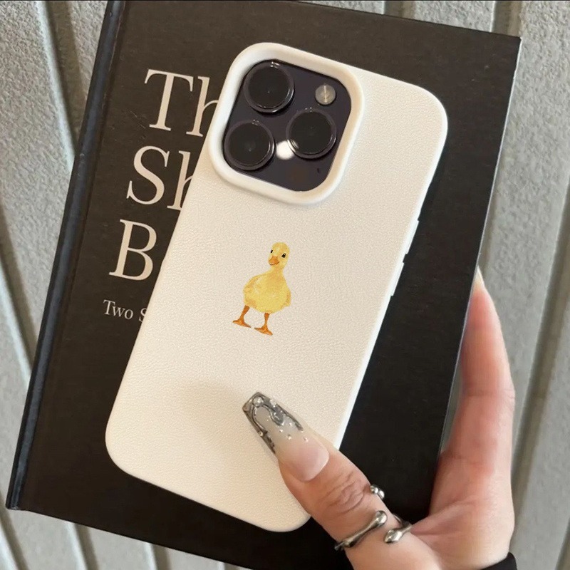 シンプルで可愛い黄色いアヒルとライチ柄のソフトフォンケース  - Phone Cases Yellow のレビューと価格