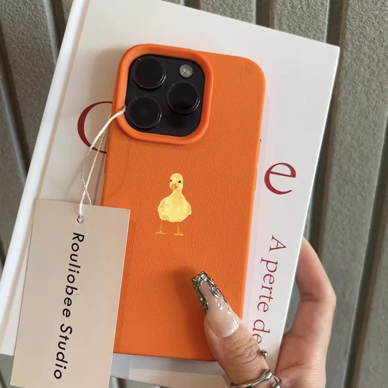 シンプルで可愛い黄色いアヒルとライチ柄のソフトフォンケース  - Phone Cases Yellow のレビューと価格