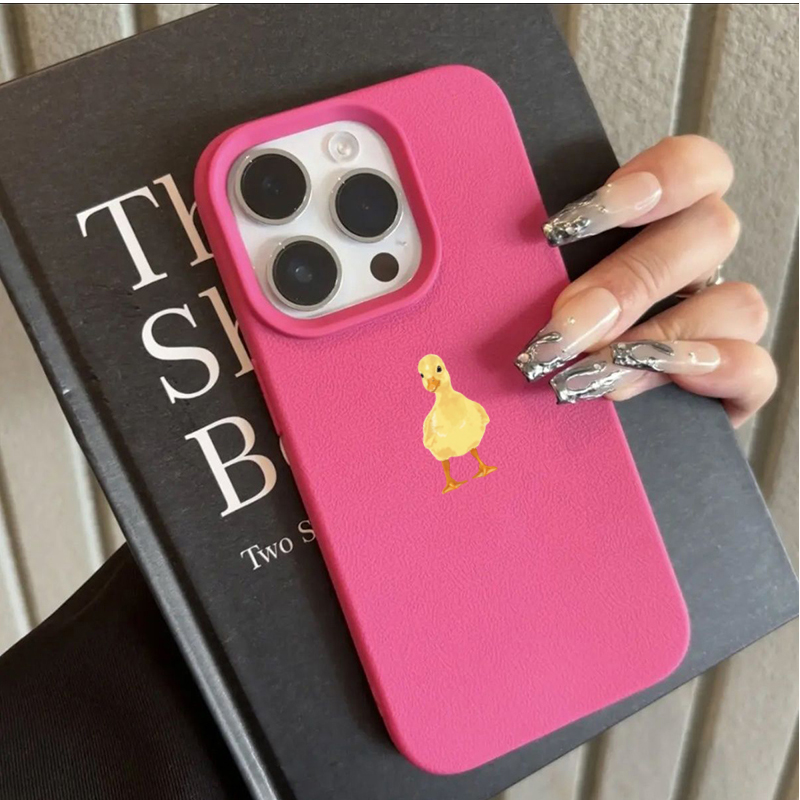 シンプルで可愛い黄色いアヒルとライチ柄のソフトフォンケース  - Phone Cases Yellow のレビューと価格