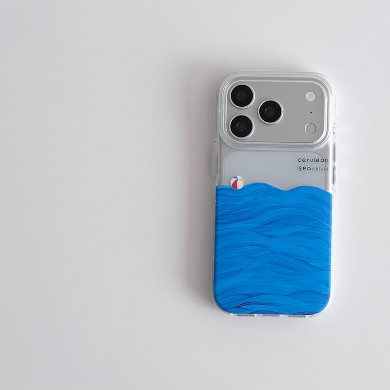 油絵風海面テクスチャのiPhoneケース iPhone 17 - Phone Cases Drawing のレビューと価格