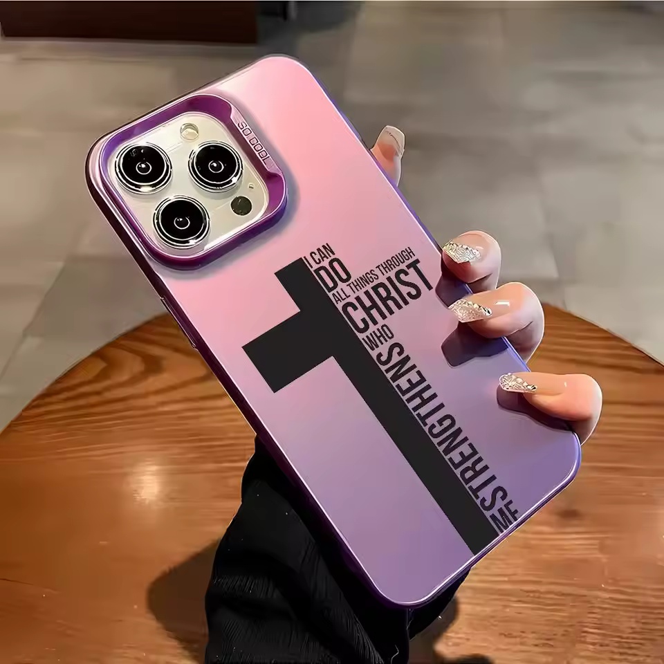 指紋防止クロス聖書柄iPhoneケース iPhone 17  - Phone Cases Iphone 11 のレビューと価格