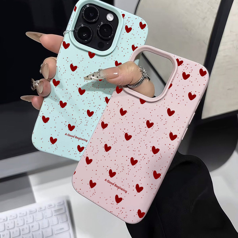 ファッションINS ラブハート シリコンケース iPhone - Phone Cases Trending のレビューと価格