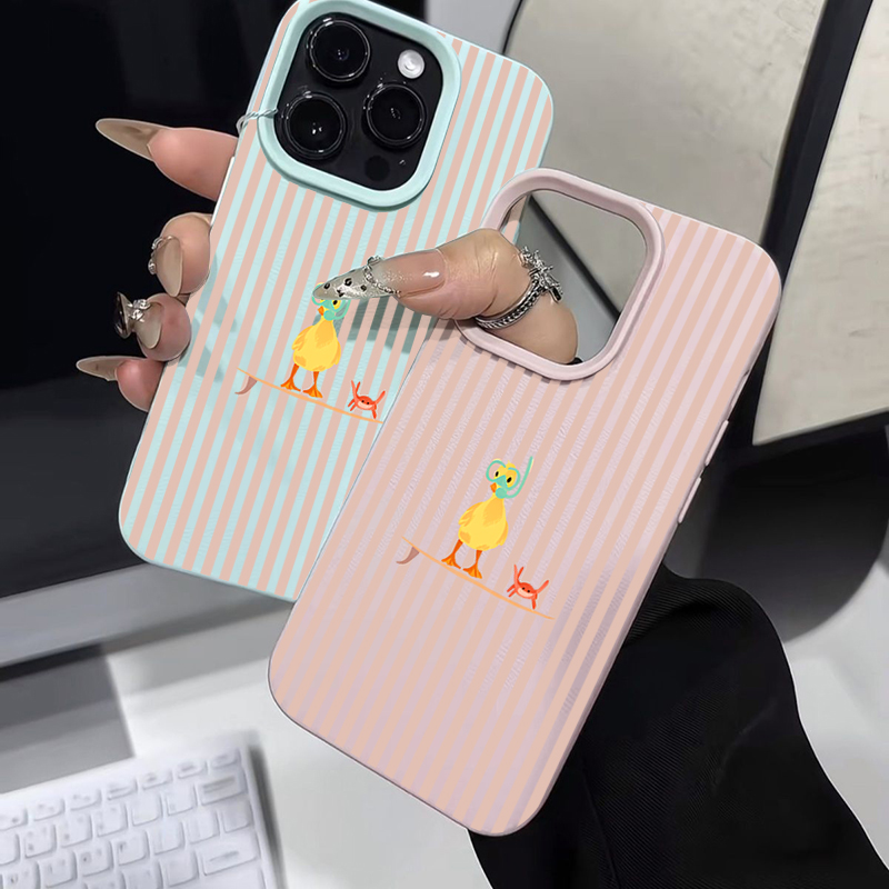 ストライプ柄ダイビングイエローダックスマホケース Samsu - Phone Cases Yellow のレビューと価格