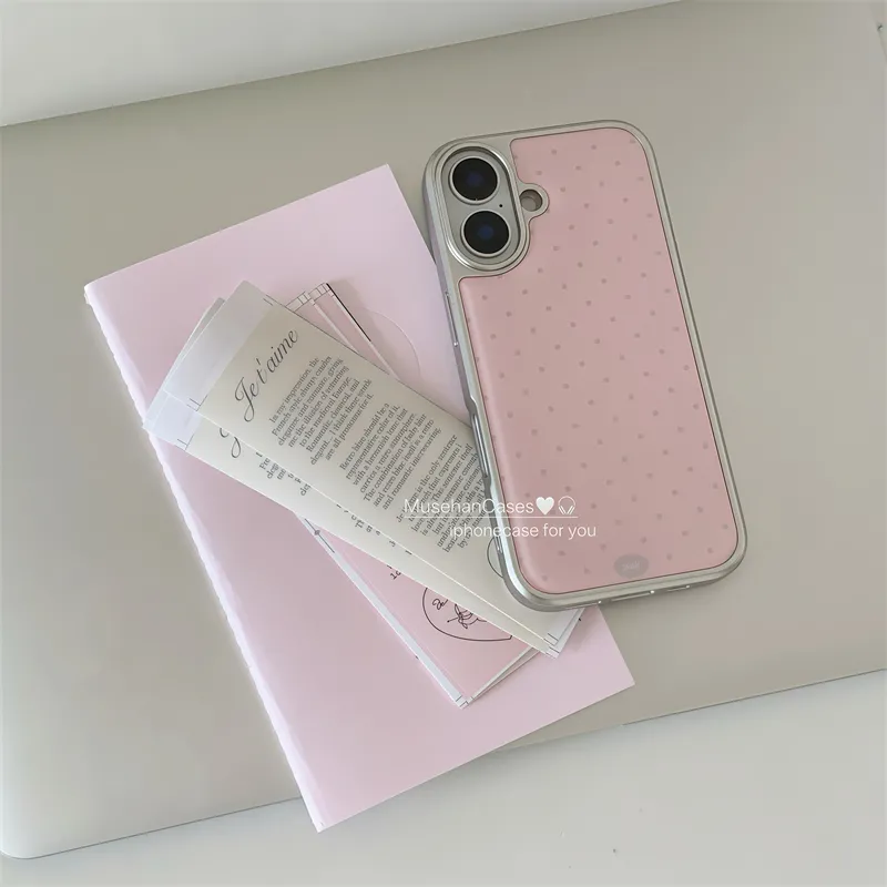 韓国風クリームピンク水玉アートファッション漫画クリエイティブ - Phone Cases Drawing のレビューと価格