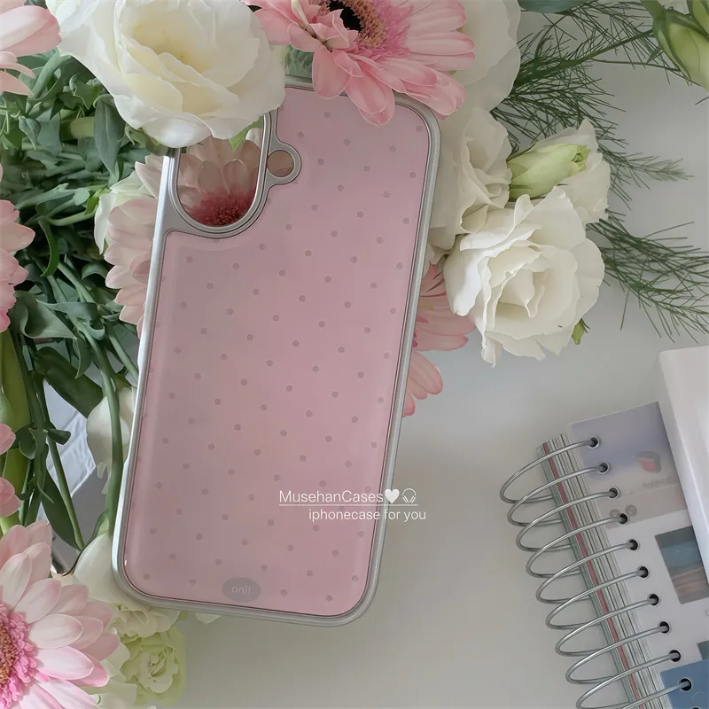 韓国風クリームピンク水玉アートファッション漫画クリエイティブ - Phone Cases Drawing のレビューと価格