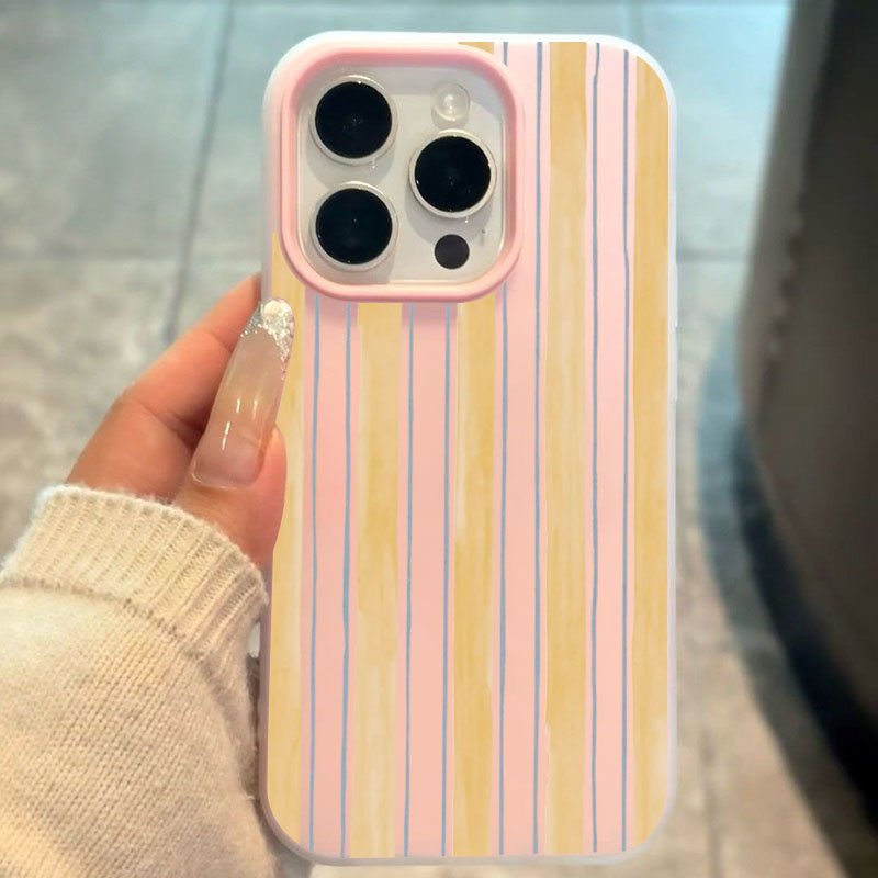 スタイリッシュな黄色のストライプ柄iPhoneケース iPh - Phone Cases Yellow のレビューと価格