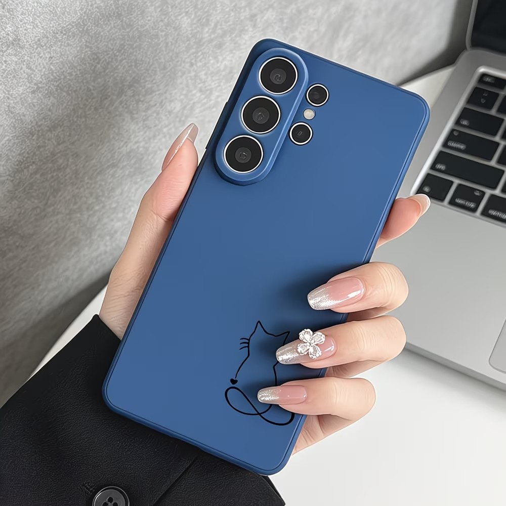 ミニマリストラインアート猫スケッチ柄スマホケース Samsu - Phone Cases Drawing のレビューと価格
