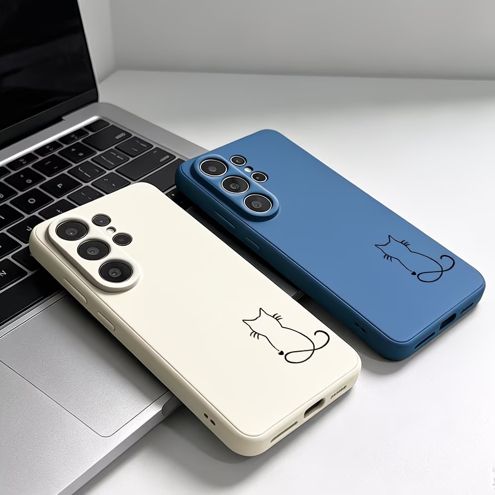 ミニマリストラインアート猫スケッチ柄スマホケース Samsu - Phone Cases Drawing のレビューと価格