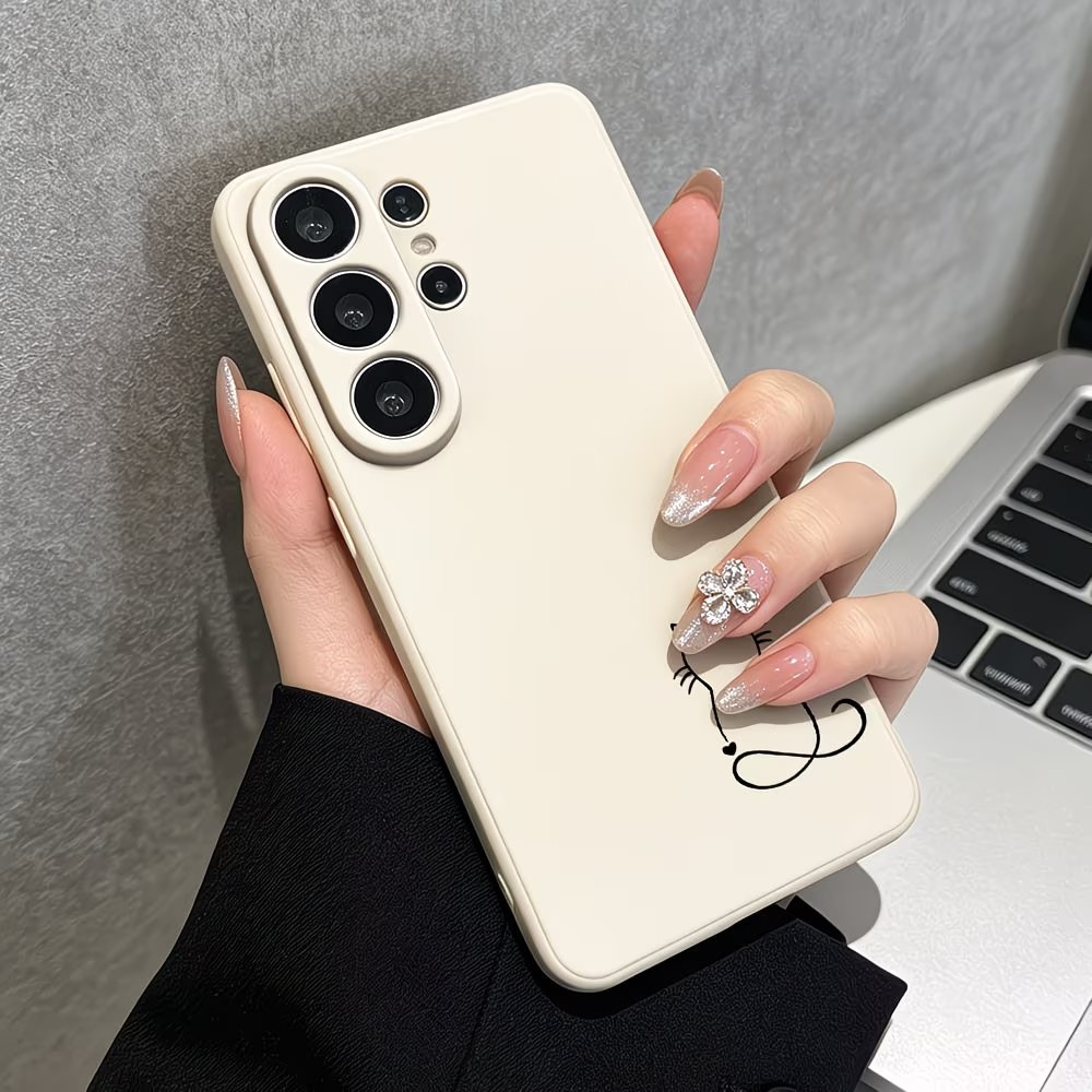 ミニマリストラインアート猫スケッチ柄スマホケース Samsu - Phone Cases Drawing のレビューと価格