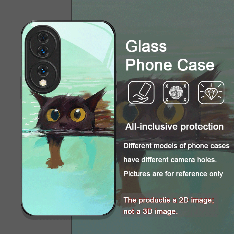 油絵風黄色い犬と黒い猫の強化ガラス製スマホケース Redmi - Phone Cases Yellow のレビューと価格