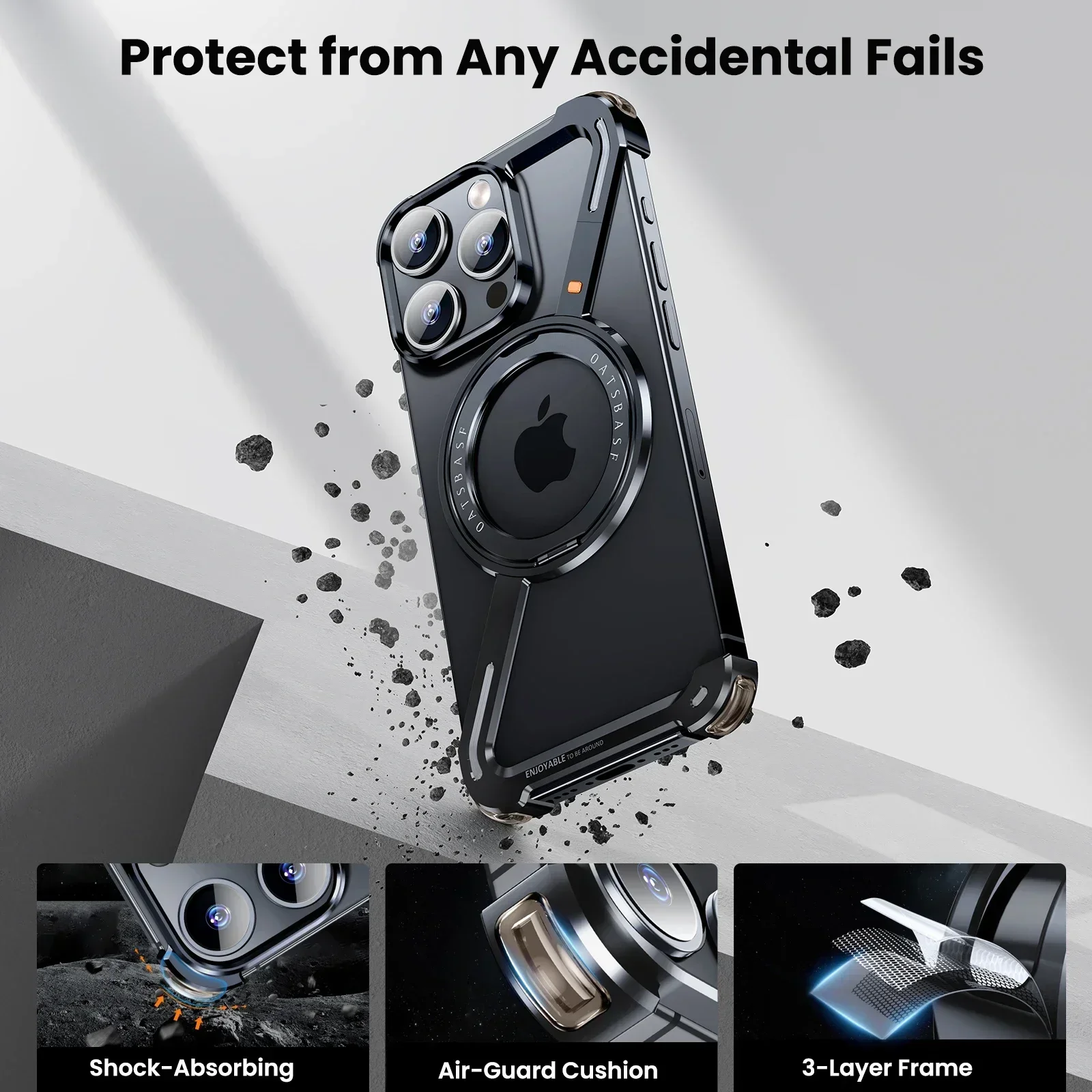Oatsbasf-z字型の金属製Magsafe電話ケース、電 - Phone Cases Nyc のレビューと価格