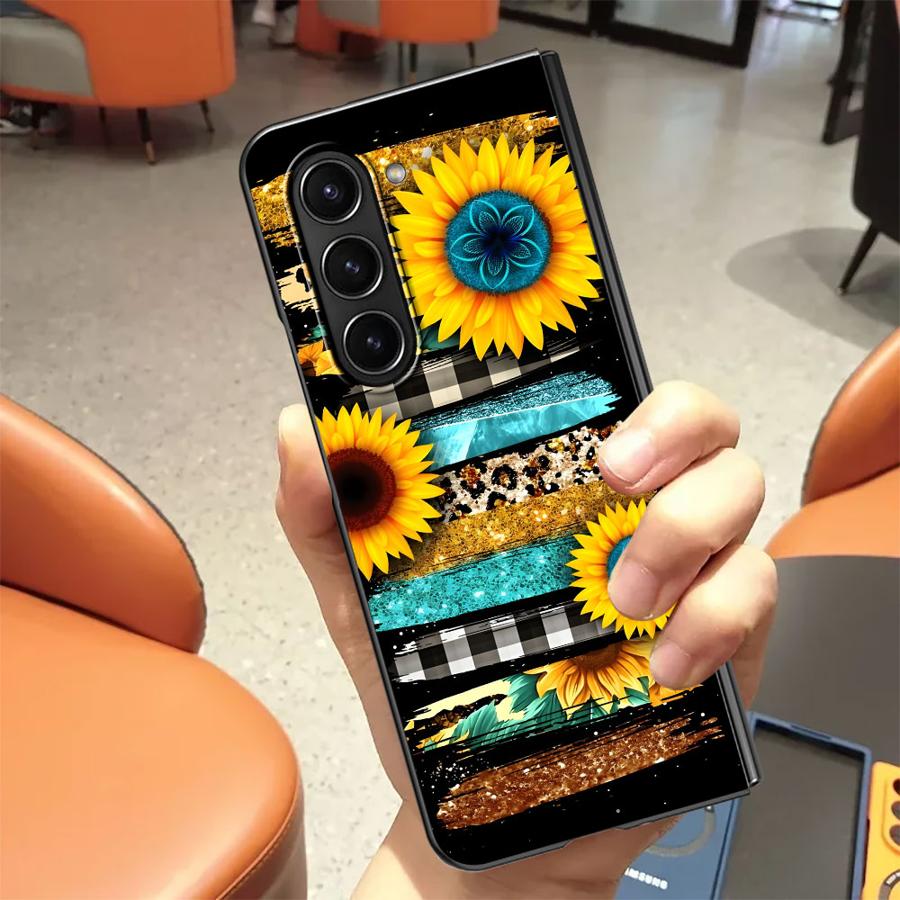 ゼブラストライプひまわりバックフォンカバーケース Samsu - Phone Cases Z Fold 4 のレビューと価格