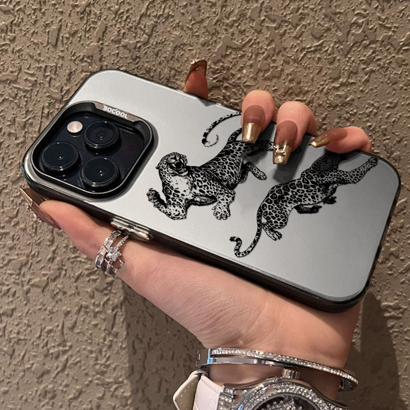 ヴィンテージ風ヒョウ柄ラインアートiPhoneケース iPh - Phone Cases Drawing のレビューと価格