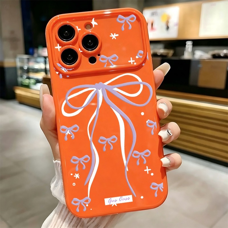 大きな紫色のリボンと星のドゥードゥルプリントのiPhoneケ - Phone Cases Drawing のレビューと価格