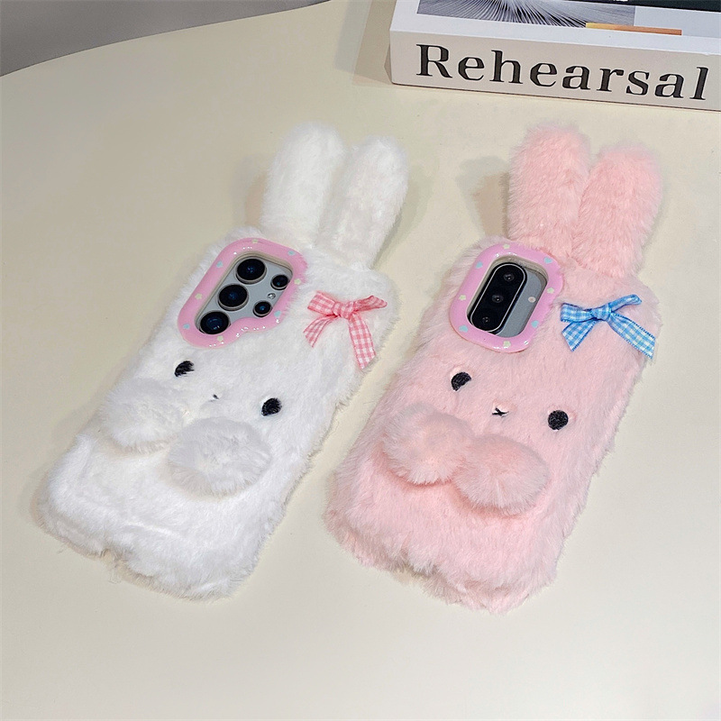 コレン 3D カートゥーン リボン付きうさぎ耳 暖かい毛皮の - Phone Cases For Samsung のレビューと価格