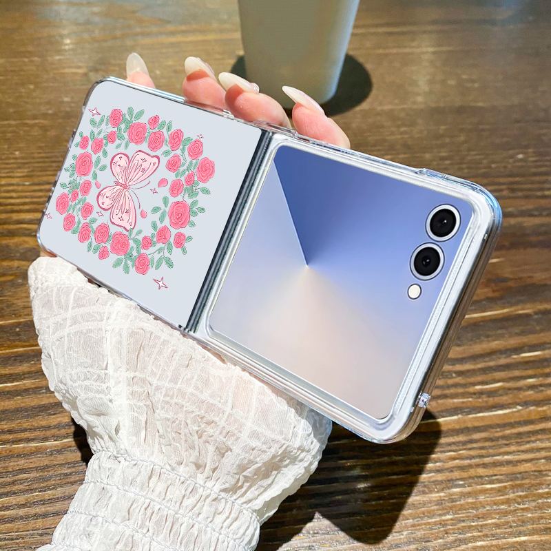 ピンクの花柄スマホケース Samsung Galaxy Z  - Phone Cases Z Fold 4 のレビューと価格