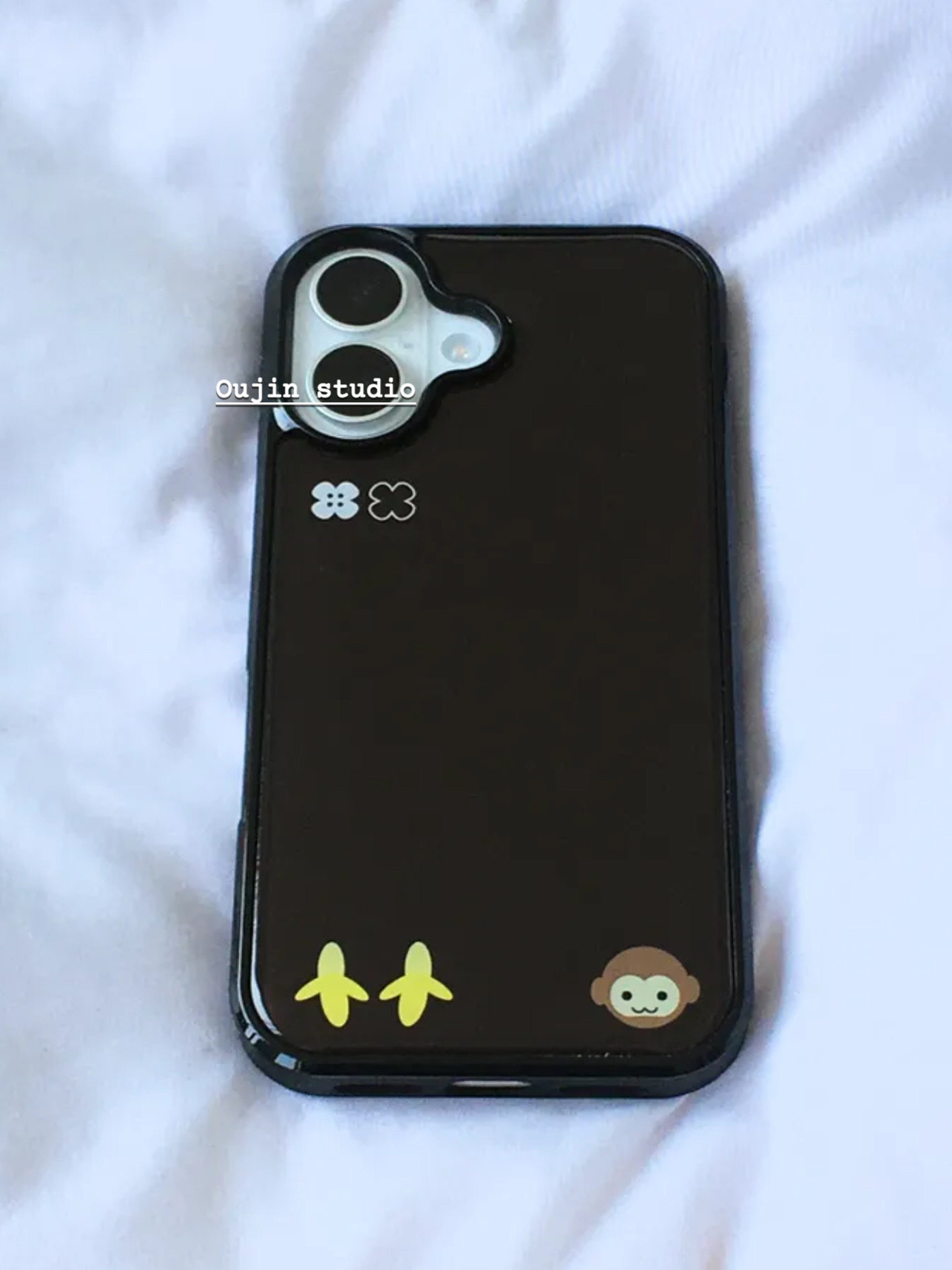 韓国のインスブラウンイエローバナナモンキー可愛い漫画風スマホ - Phone Cases Yellow のレビューと価格