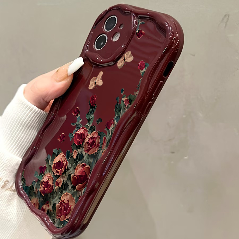 レトロな油絵風花柄スマホケース iPhone 17 16 1 - Phone Cases Drawing のレビューと価格