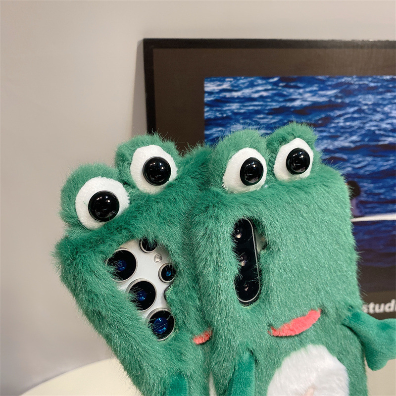 ぬいぐるみカエルのスマホケース、かわいい緑色の動物3Dソフト - Phone Cases Samsung Galaxy のレビューと価格